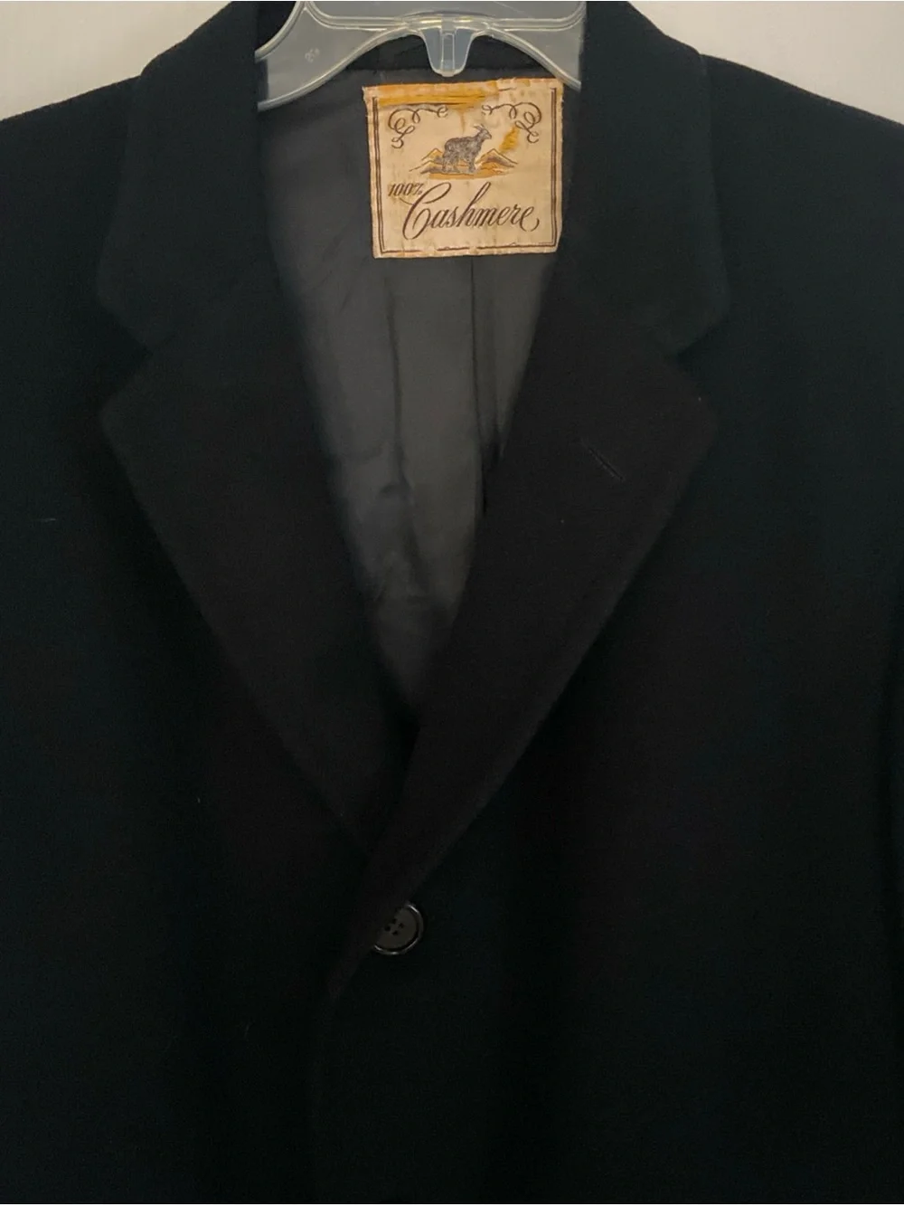 Cashmere Overcoat in Black